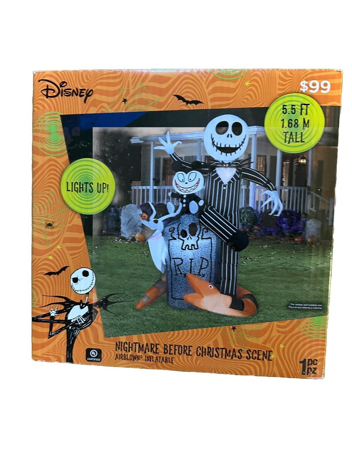 Teddy shops Nightmare Before Christmas Halloween Inflatable 5 feet