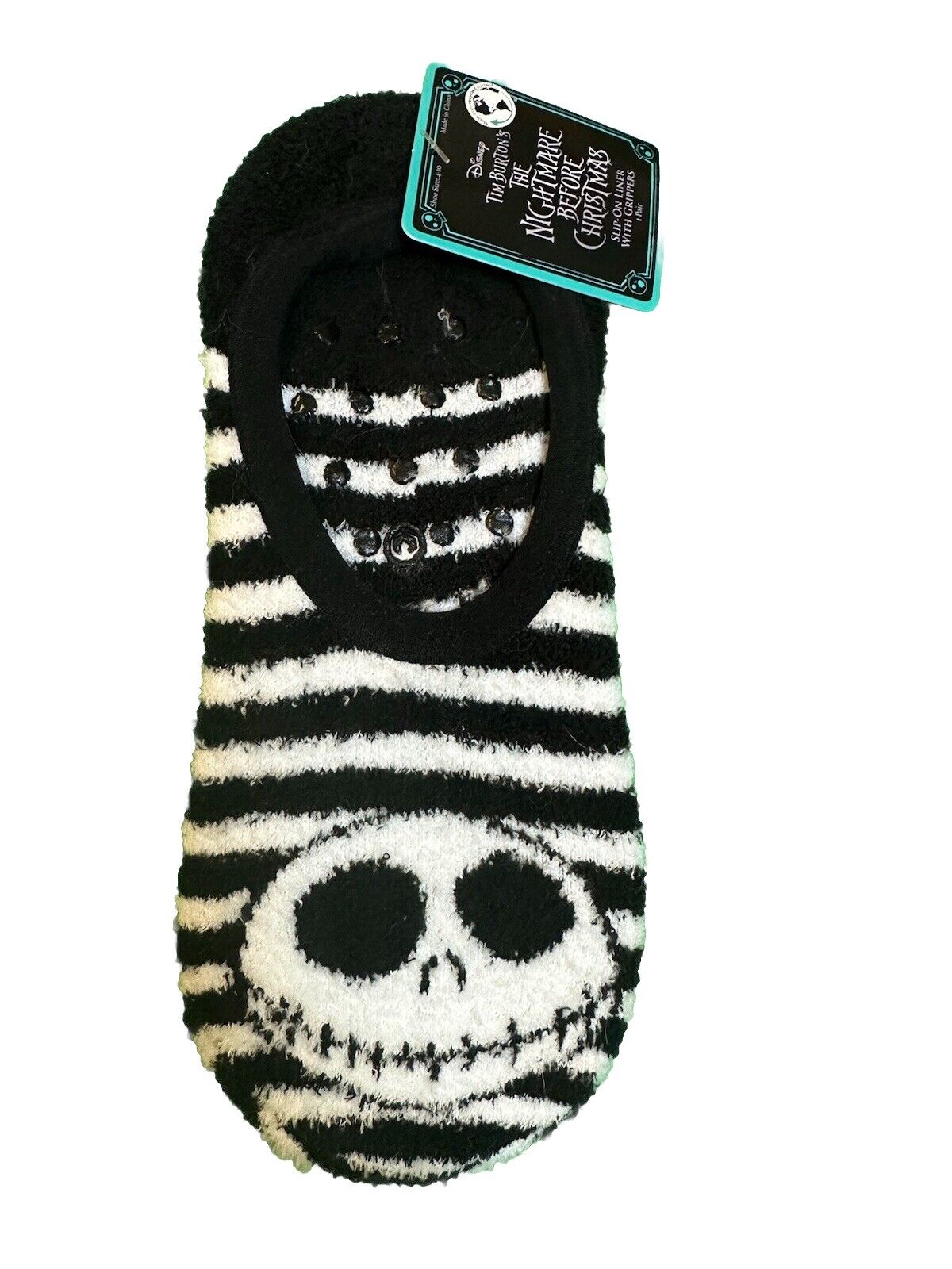 Nightmare Before Christmas Women's Slip-On Liner Grippers Jack Skellington