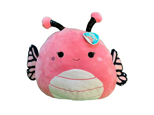 NEW Squishmallows 12” Andreina The Pink Monarch Butterfly Squishmallow Plush