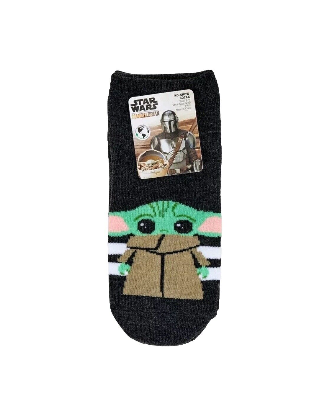 Disney Star Wars The Mandalorian 2 Pack No-Show Women's Socks, Size 9-11