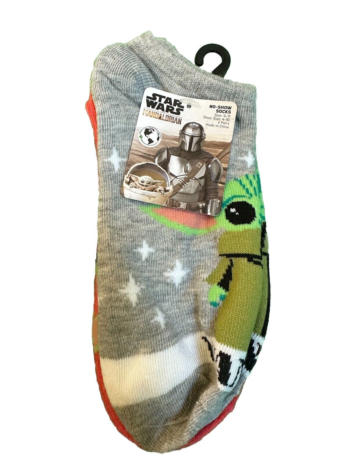 Star Wars The Mandalorian  Women's No-Show Socks, 2 Pack, Size 9-11 NWT