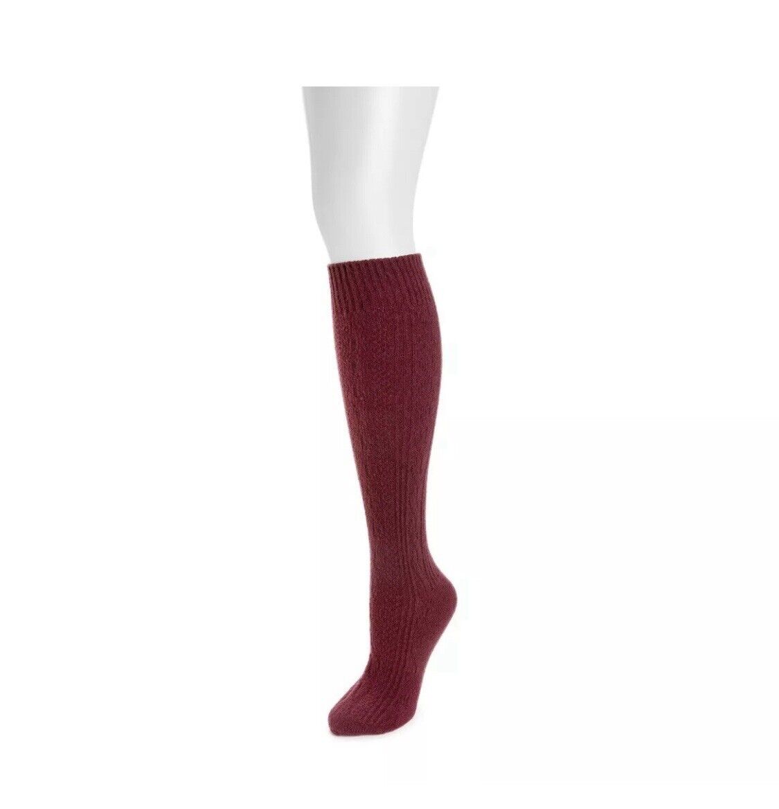 MUK LUKS Women’s Knee High Socks Sizes 6-11 Polyester • Dark Red