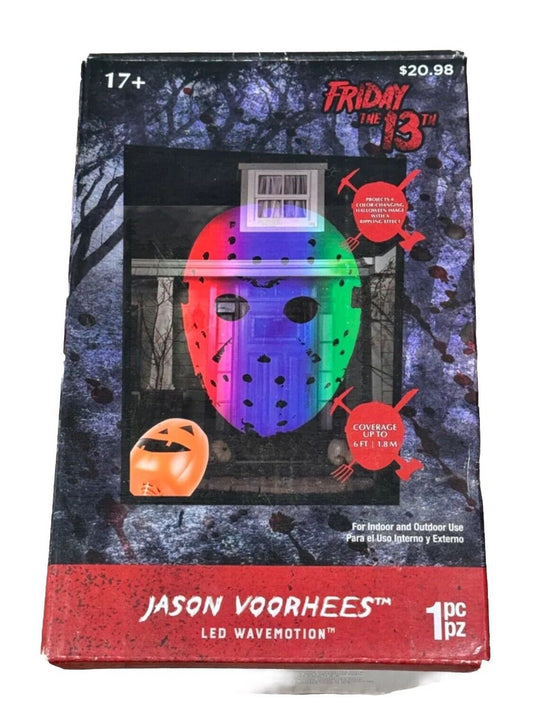 GEMMY Jason Voorhees Mask Friday The 13th LED WAVEMOTION Projector Halloween NEW