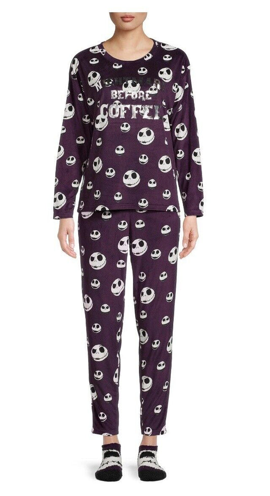 Nightmare Before Christmas 3 Piece Ladies PJ Set - Plum Night 2X (18W-20W) NWT