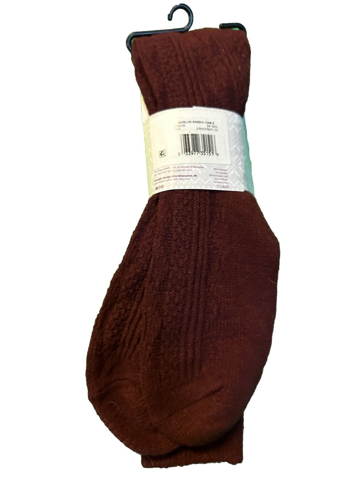 MUK LUKS Women’s Knee High Socks Sizes 6-11 Polyester • Dark Red