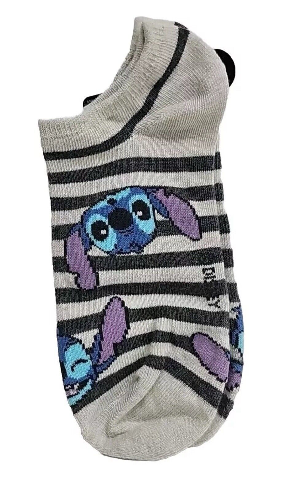 Disney Lilo And Stitch Women’s Shoe Size 4-10 No Show Socks Gray New