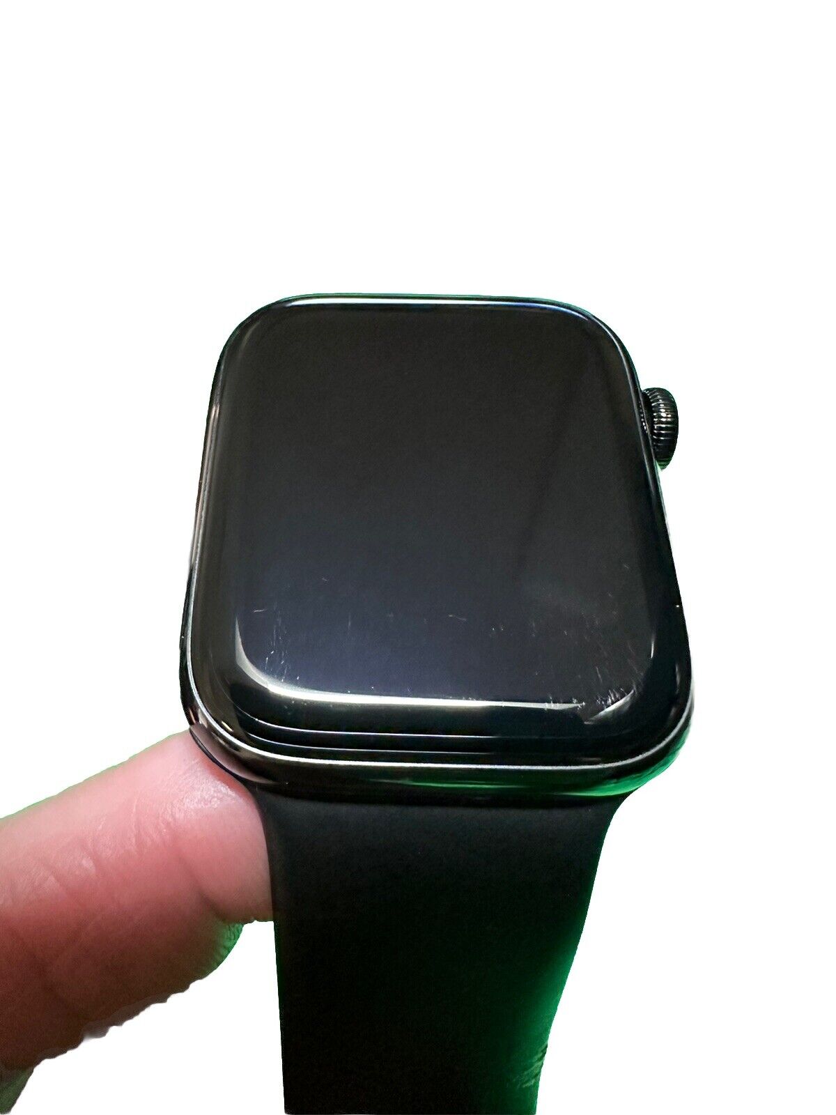 Apple Watch Series 4 44mm Stainless Steel Black Band GPS Cellular Read Tech