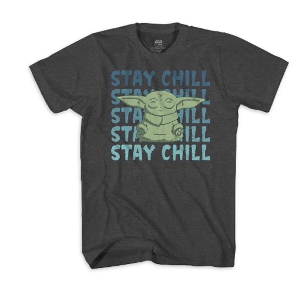 Star Wars Boys "Child Stay Chill" Short Sleeve T-shirt Medium