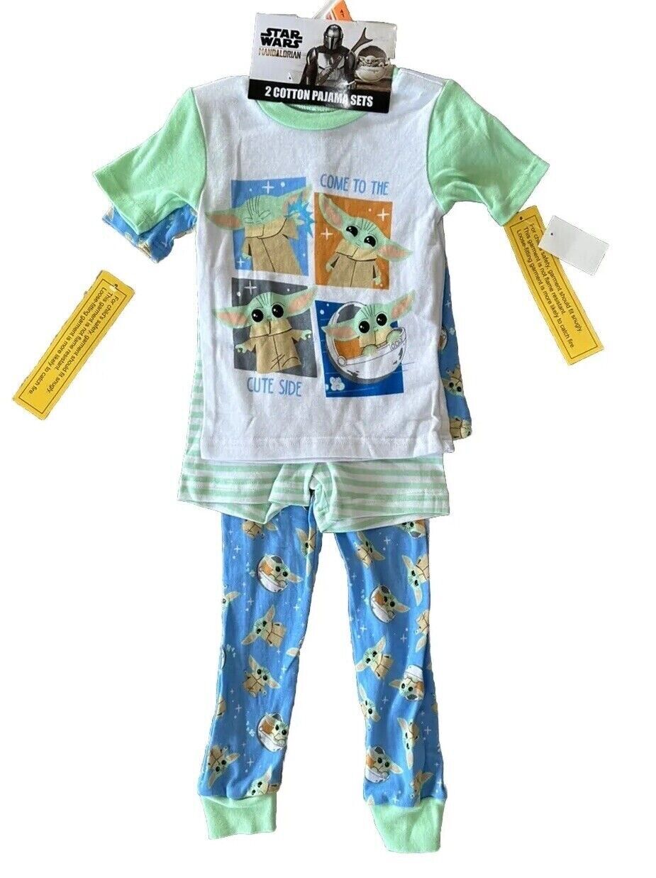 Baby Yoda Size 5T LEGO Star Wars Mandalorian Toddler 4 PIECE PJ SET NEW