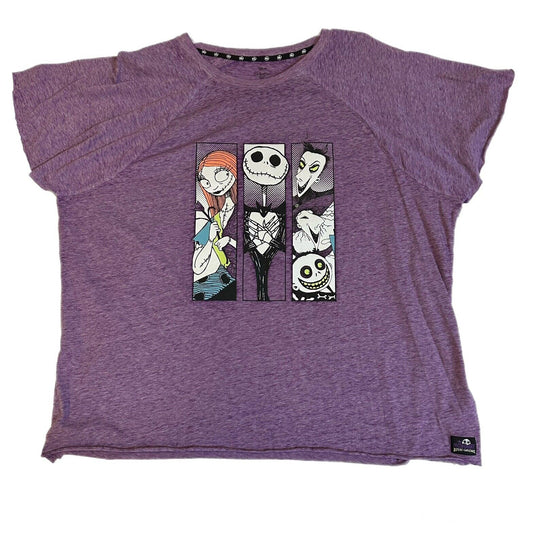 Disney Nightmare Before Christmas Jack Skellington  Sally T-Shirt Purple Size 3X