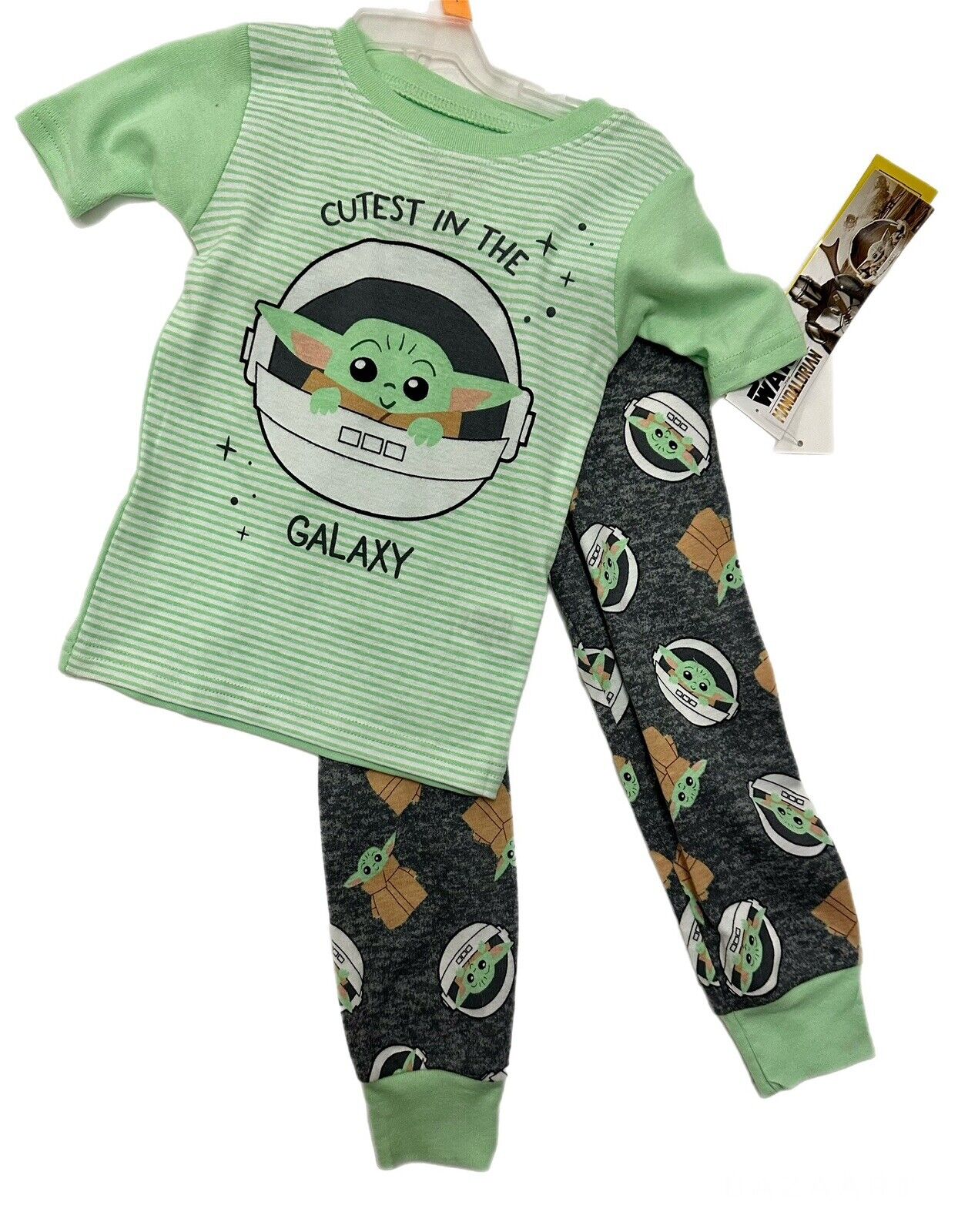 Star Wars Baby Yoda "Cutest in the Galaxy" Toddler Boy Pajama Set Size 4T